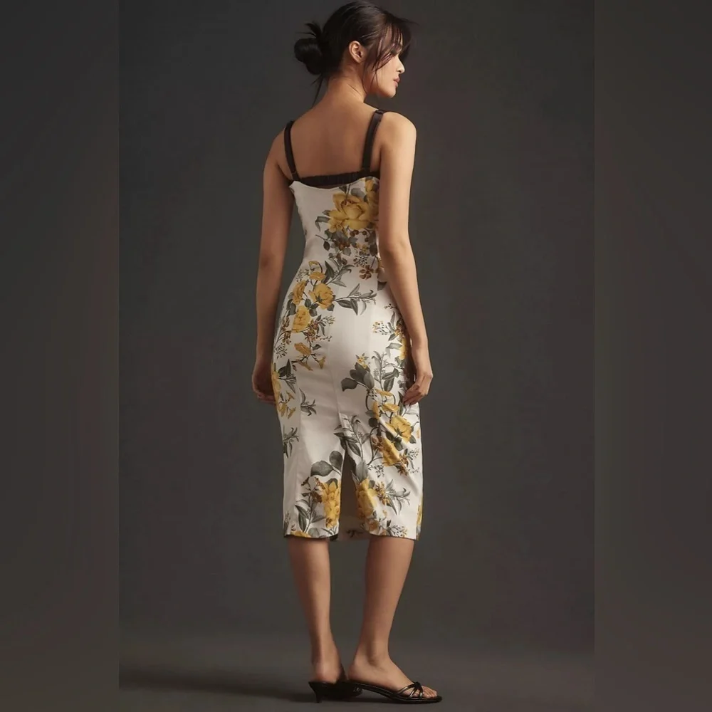 NWT! Anthropologie Maeve Sleeveless Square-Neck Column Midi Dress - Size 24🚦